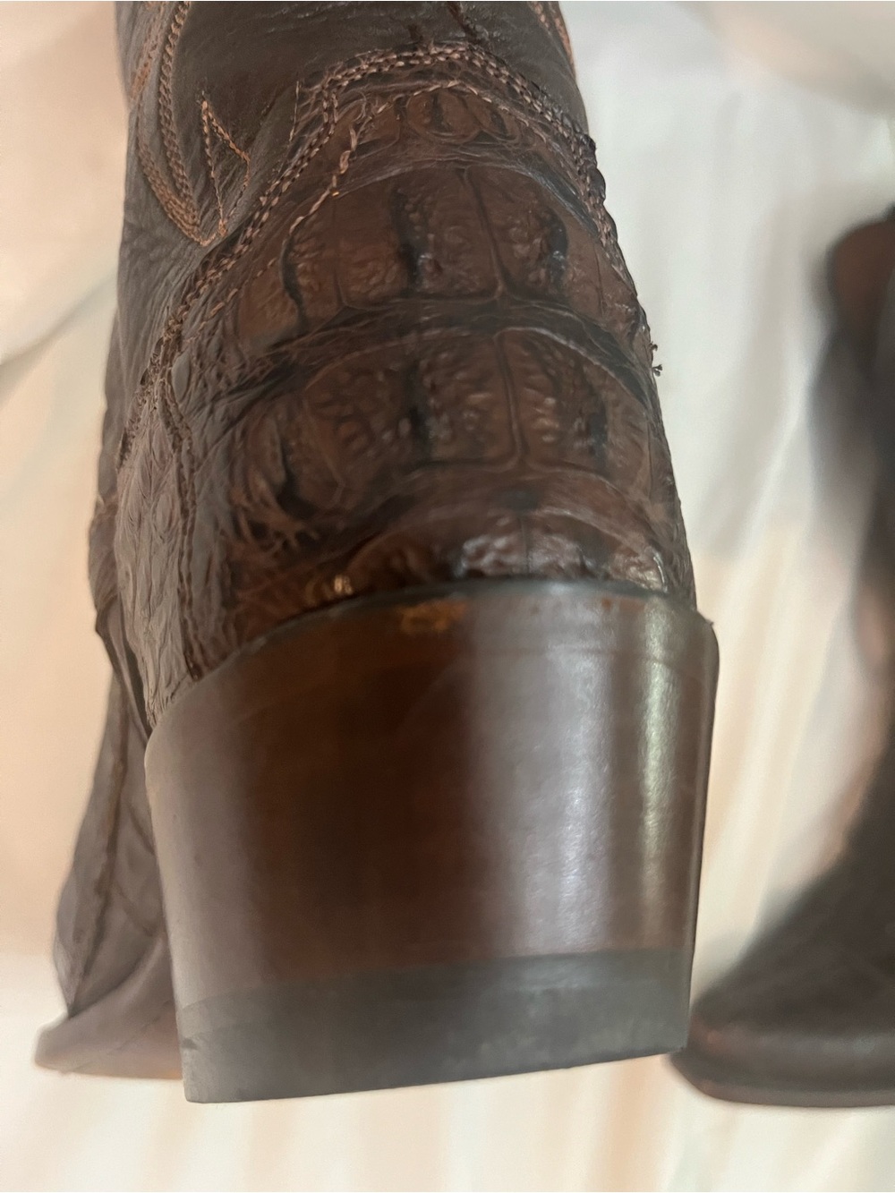 Lucchese Ultra Belly Caiman and Leather Women's 9.5 Western Cowboy Boots - Picture 12 of 13